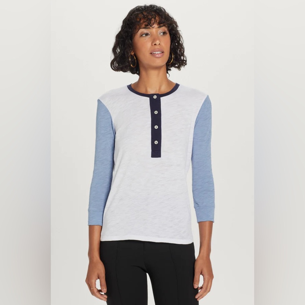 NWOT Goldie Lewinter color pop Henley tee size XS